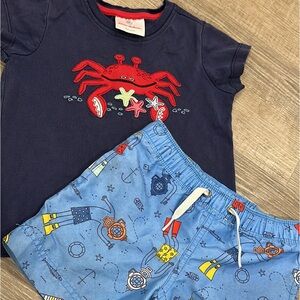 Hanna Andersson T-Shirt and Swim Trunks Set